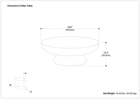 Charmaine - Cast Aluminum Coffee Table - Black