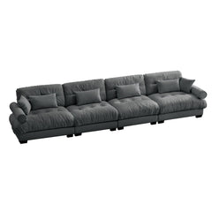 Super Comfort Oversized Modular Velvet Sectional Sofa, Deep Seat Convertible L Shaped Couch