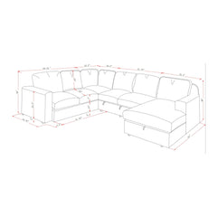 Melody - Sectional Sofa With Cushioning
