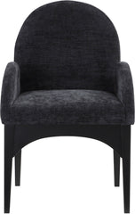 Waldorf - Chenille Dining Arm Chair With Black Legs