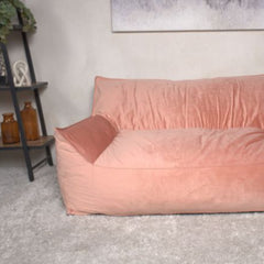 Fila - Velveteen Oversized Seater Bean Bag Chair With Armrests