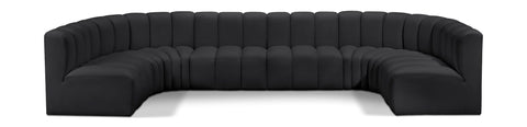 Arc - Faux Leather Modular U-Shaped Sectional
