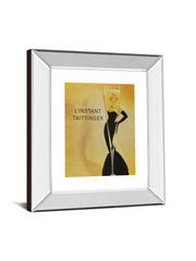 Taittinger - Mirror Framed Print Wall Art- Yellow - Yellow