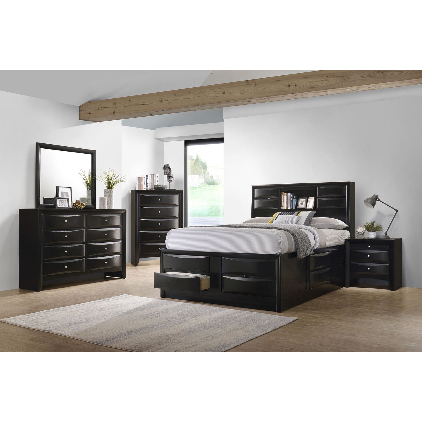 Palamino - 5 Piece Eastern King Bedroom Set - Black