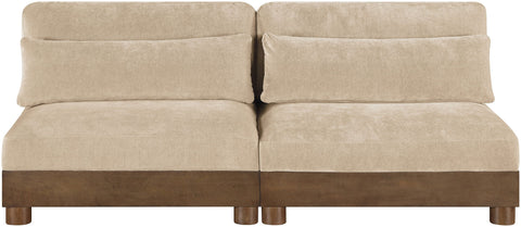 Turin - Fabric Upholstered Modular Armless Loveseat