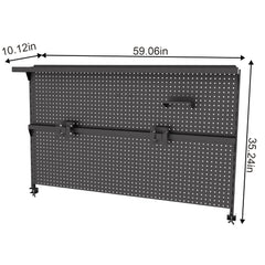 Clamp On Desk Pegboard With Single Monitor Stand