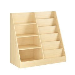 Bookshelf And Toy Storage Organizer, 4 Tier Bookcase With Display Stand For Playroom
