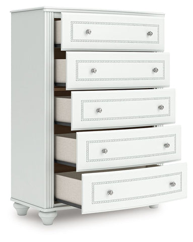 Kozlani - Five Drawer Chest - White