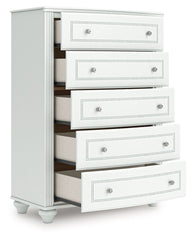 Kozlani - Five Drawer Chest - White