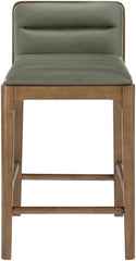 Ellis - Vegan Leather Upholstered Counter Stool (Set of 2) - Brown Base