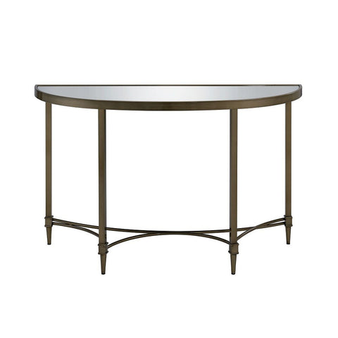 Aditya - Console Table With Mirror - Mirrored & Antique Brass