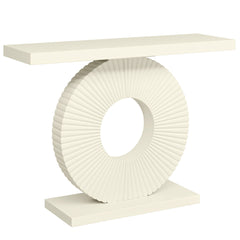 Modern Console Table With Sculptural Geometric Base