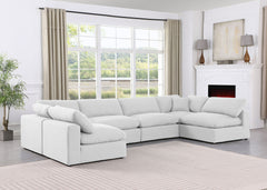 Comfy - 6 Piece Linen Modular Armless Sectional