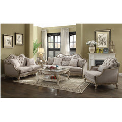 Chelmsford - Sofa With 5 Pillows - Beige Fabric & Antique Taupe