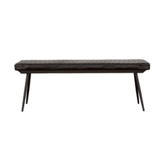 Tufted Cushion Side Bench - Black