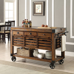 Kaif - Kitchen Cart - Distressed Chestnut