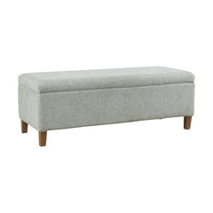 Marcie - Upholstered Storage Bench With Soft Close Lid - Blue