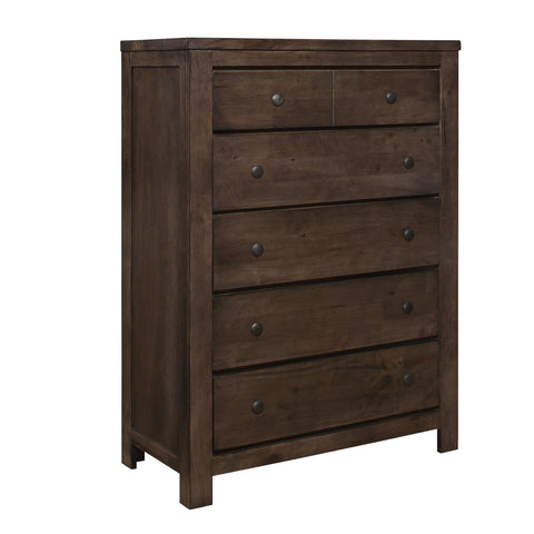 5 Drawer Chest, 1 Piece - Brown