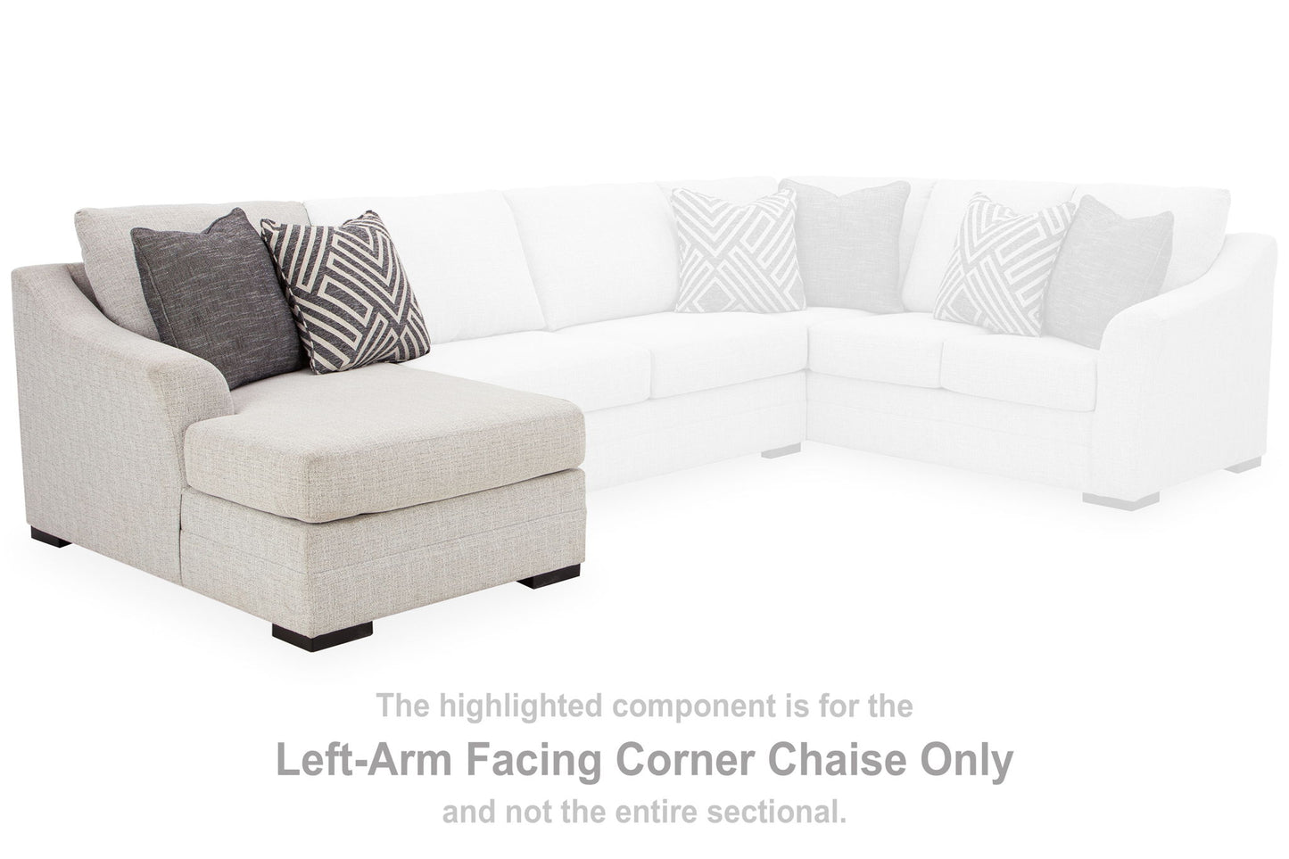 Koralynn - Laf Corner Chaise - Stone