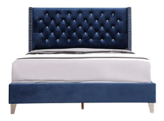 Upholstered Nailhead Trim Chic Bed