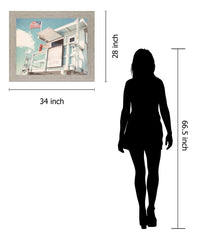 Seaside Watchtower - 28" x 34" Framed Wall Art