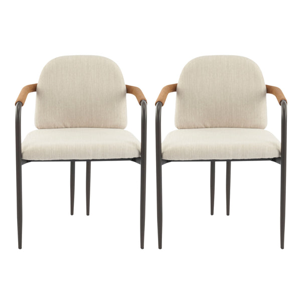 Modern Dining Chair Set With Durable Iron Frame And Comfortable Fabric Upholstery