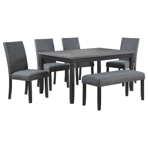 Van - Piece Dining Set - Black / Gray