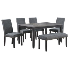 Van - Piece Dining Set - Black / Gray