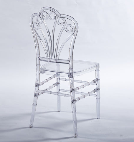 Welding Chair, Dining Chair / Plastic Seat (Set of 4) - Transparent