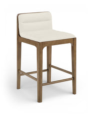 Ellis - Vegan Leather Upholstered Counter Stool (Set of 2) - Brown Base