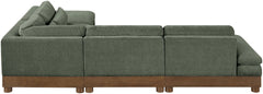 Turin - Chenille Fabric Upholstered Modular Sectional - Green