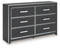 Zuraleus - Black - Six Drawer Dresser