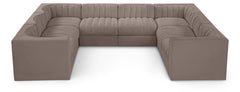 Rummi - Velvet Performance Fabric Upholstered Modular Sectional