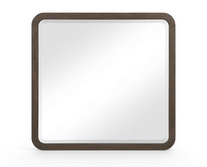 Morino - Oak Veneer And Solid Wood Mirror - Brown
