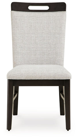 Neymorton - Dining Upholstered Side Chair (Set of 2) - Light Gray / Brown
