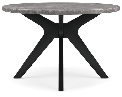 Glinari - Taupe / Black - 5 Pc. - Dining Room Table, 4 Side Chairs