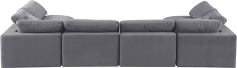 Comfy - 6 Piece Velvet Modular Armless Sectional