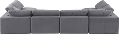 Comfy - 6 Piece Velvet Modular Armless Sectional