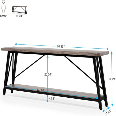 Sofa Table With Frame Extra Long Entryway Console