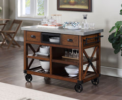Kailey - Kitchen Cart - Antique Oak
