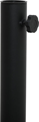 Fiji - Aluminum Patio Umbrella With Square Black And Teak Base