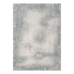 Geometrix - 5'3" X 7'3" Area Rug, Geometric 3D Effect - Ivory / Gray