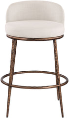 Ferro - Performance Fabric Upholstered Bar Stool - Antique Bronze