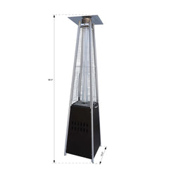 40, 000 Btu Propane Standing Patio Heater Stainless Steel