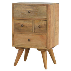 4 Drawer Multi Nightstand - Oak