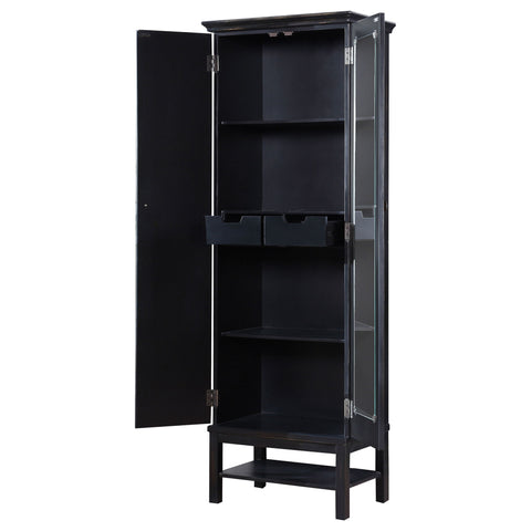 Happy - Valley 1 Shelf Accent Cabinet With 2 Doors - Brown