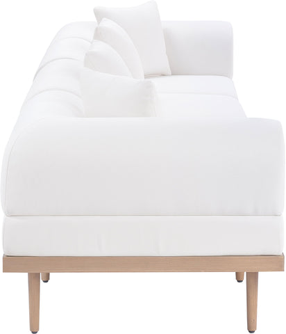 Laguna - 4 Piece Resilient Water Resistant Fabric 142" Upholstered Outdoor Patio Modular Sofa