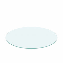 36" Round Tempered Glass Table Top Clear Glass 1 / 4" Thick Flat Polished Edge - Transparent
