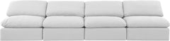 Indulge - Linen 4 Piece Modular Armless Sofa - White