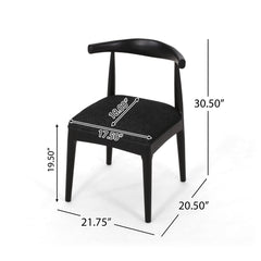 Mid Century Modern Dining Chair Set With Upholstered Seating